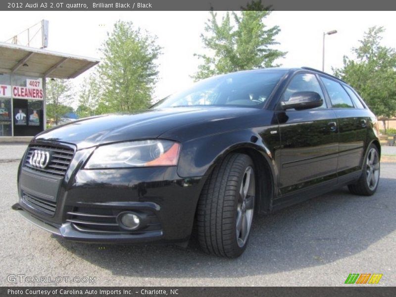 Brilliant Black / Black 2012 Audi A3 2.0T quattro