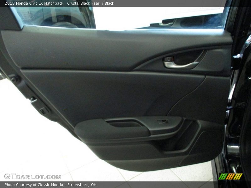 Crystal Black Pearl / Black 2018 Honda Civic LX Hatchback