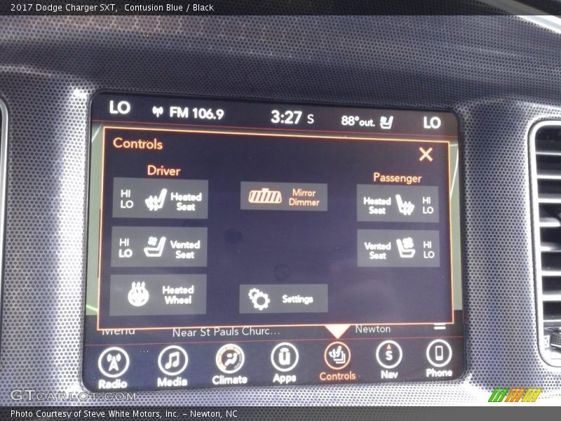 Contusion Blue / Black 2017 Dodge Charger SXT