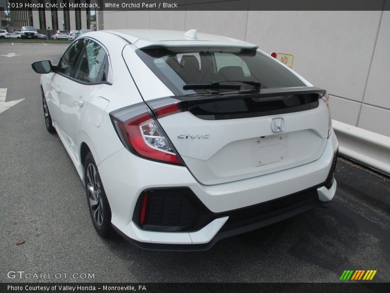 White Orchid Pearl / Black 2019 Honda Civic LX Hatchback