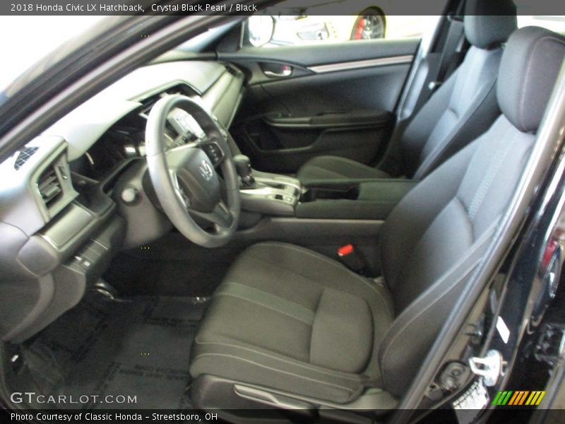 Crystal Black Pearl / Black 2018 Honda Civic LX Hatchback