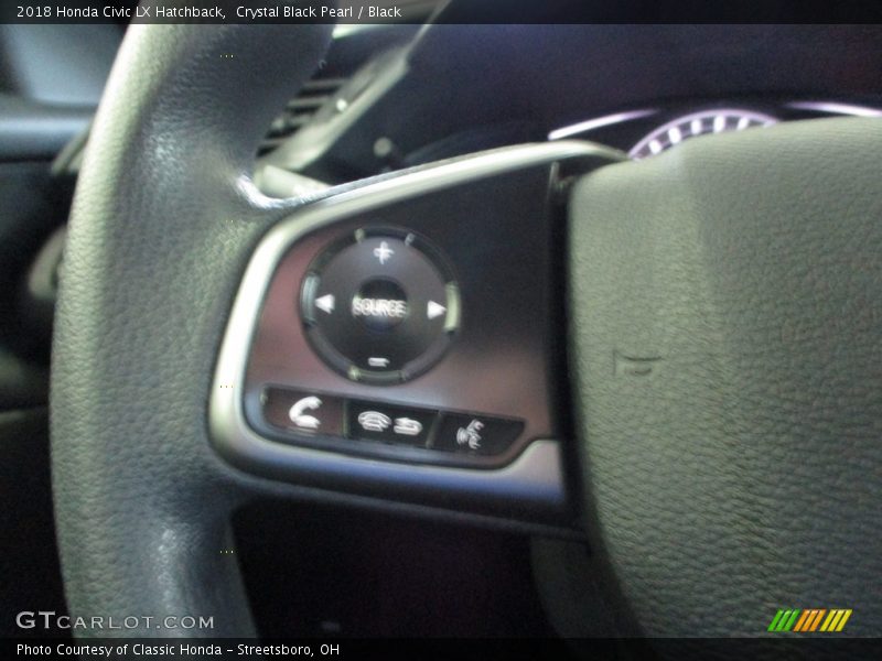 Crystal Black Pearl / Black 2018 Honda Civic LX Hatchback