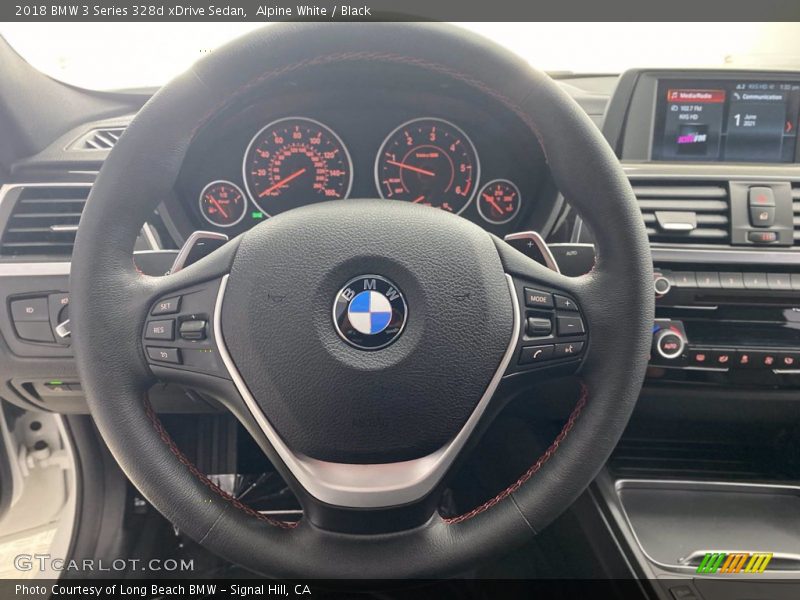 Alpine White / Black 2018 BMW 3 Series 328d xDrive Sedan