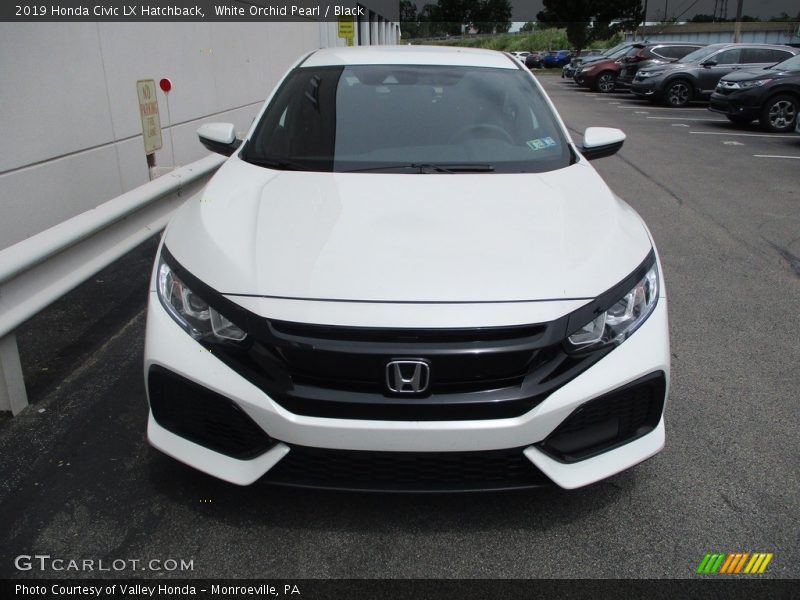 White Orchid Pearl / Black 2019 Honda Civic LX Hatchback