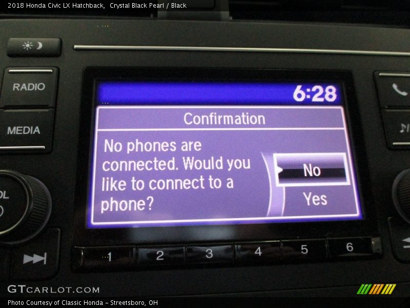 Crystal Black Pearl / Black 2018 Honda Civic LX Hatchback