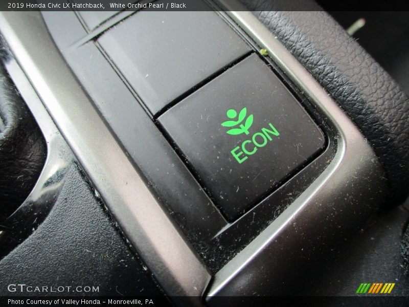 White Orchid Pearl / Black 2019 Honda Civic LX Hatchback