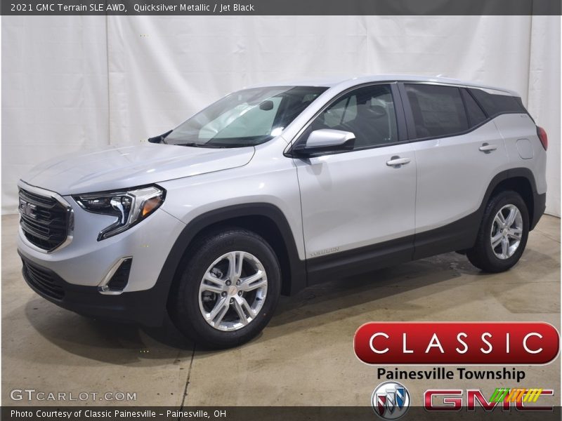 Quicksilver Metallic / Jet Black 2021 GMC Terrain SLE AWD
