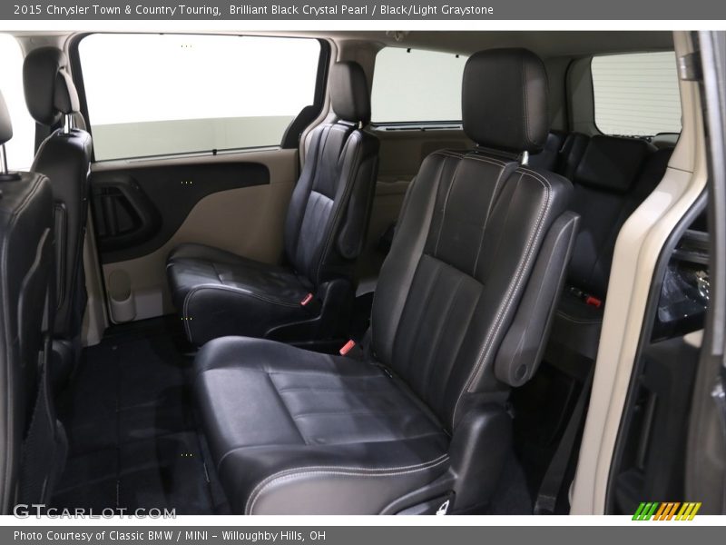 Brilliant Black Crystal Pearl / Black/Light Graystone 2015 Chrysler Town & Country Touring
