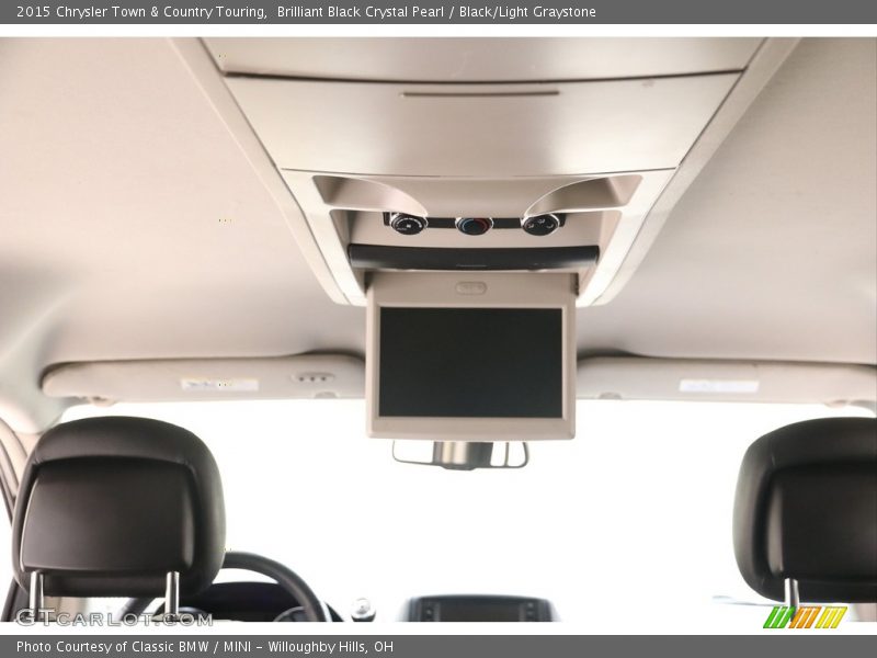 Brilliant Black Crystal Pearl / Black/Light Graystone 2015 Chrysler Town & Country Touring