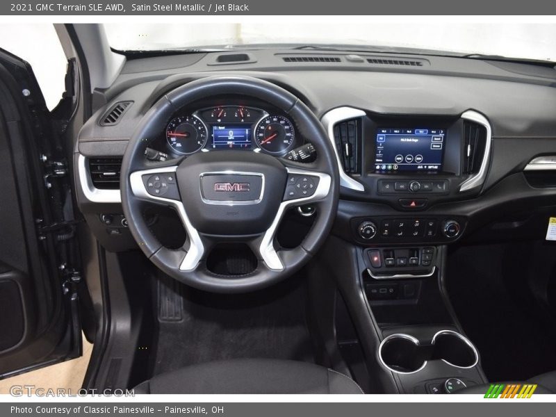 Satin Steel Metallic / Jet Black 2021 GMC Terrain SLE AWD
