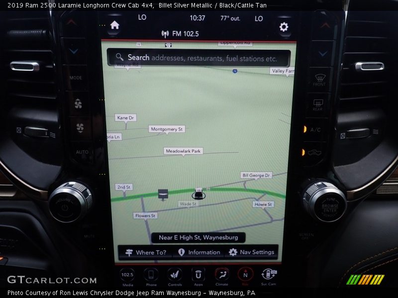 Navigation of 2019 2500 Laramie Longhorn Crew Cab 4x4
