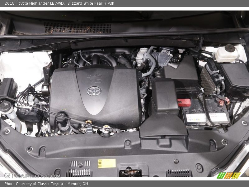 Blizzard White Pearl / Ash 2018 Toyota Highlander LE AWD