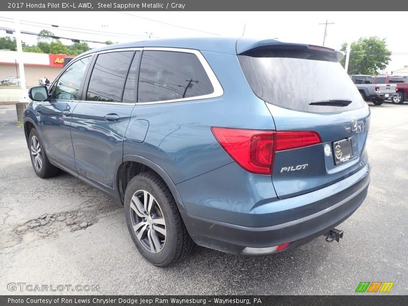 Steel Sapphire Metallic / Gray 2017 Honda Pilot EX-L AWD