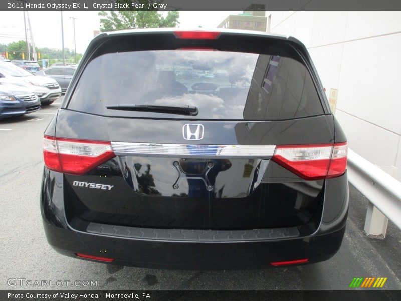 Crystal Black Pearl / Gray 2011 Honda Odyssey EX-L