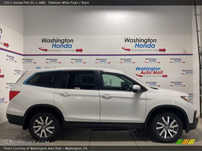 Platinum White Pearl / Black 2021 Honda Pilot EX-L AWD