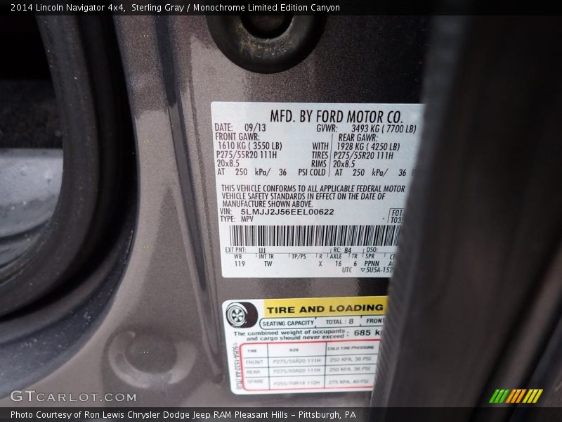 Sterling Gray / Monochrome Limited Edition Canyon 2014 Lincoln Navigator 4x4