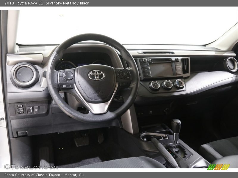 Silver Sky Metallic / Black 2018 Toyota RAV4 LE