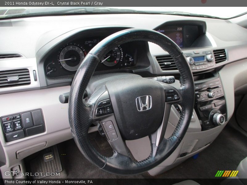 Crystal Black Pearl / Gray 2011 Honda Odyssey EX-L