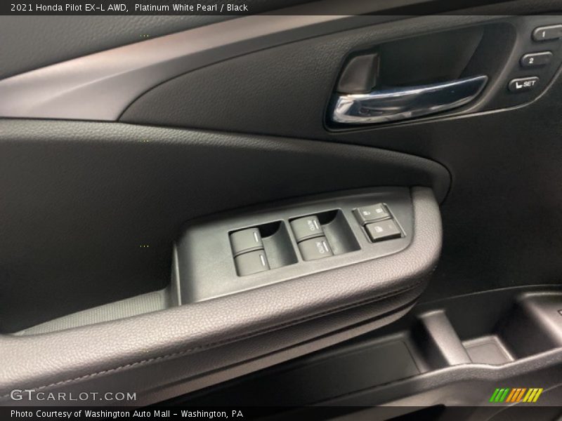 Platinum White Pearl / Black 2021 Honda Pilot EX-L AWD