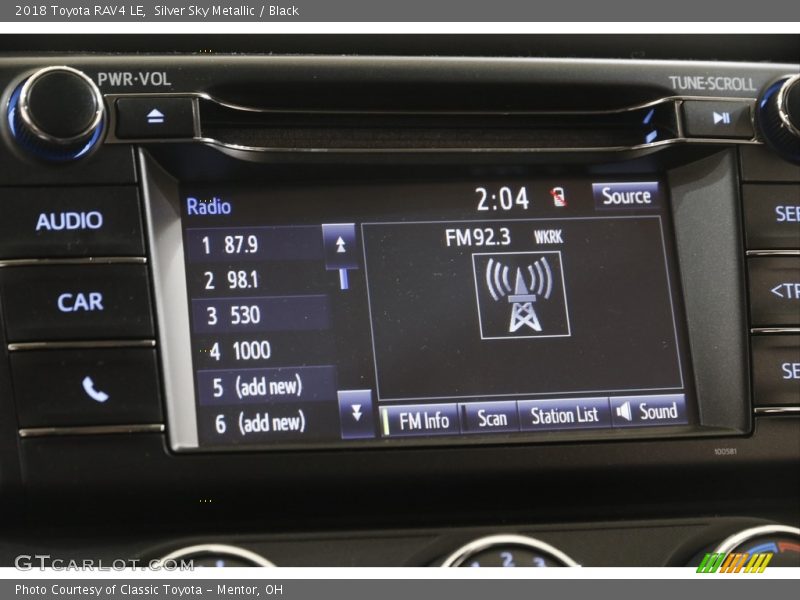 Silver Sky Metallic / Black 2018 Toyota RAV4 LE