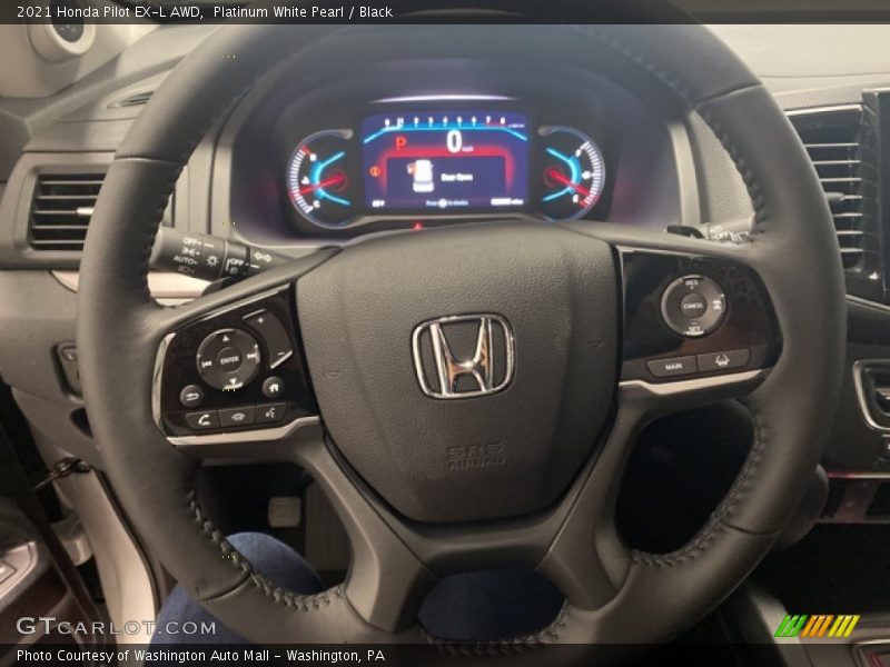 Platinum White Pearl / Black 2021 Honda Pilot EX-L AWD