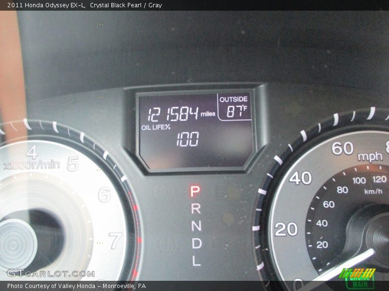 Crystal Black Pearl / Gray 2011 Honda Odyssey EX-L