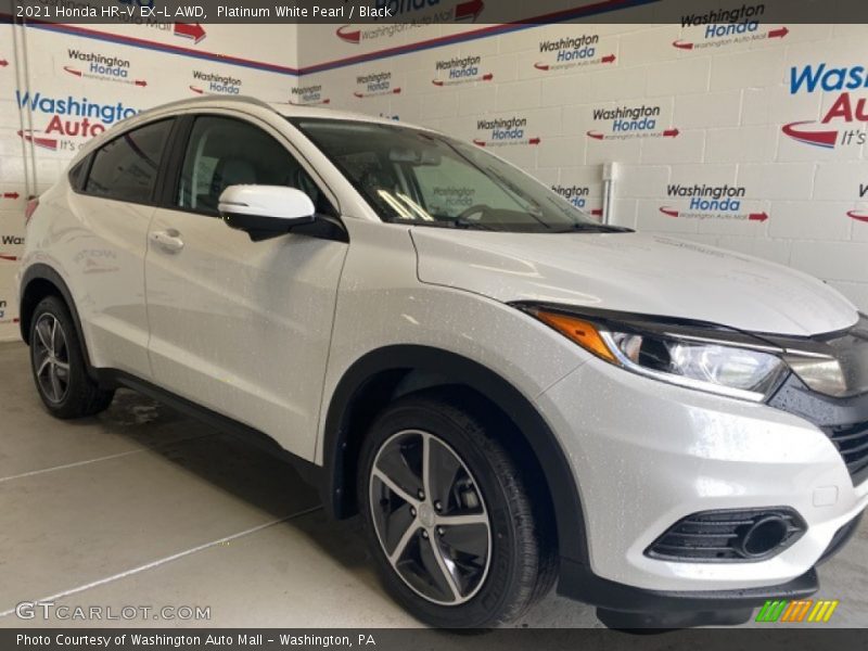 Platinum White Pearl / Black 2021 Honda HR-V EX-L AWD