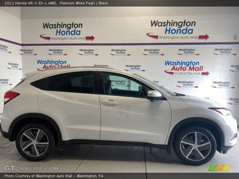 Platinum White Pearl / Black 2021 Honda HR-V EX-L AWD