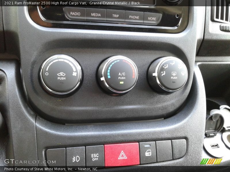 Controls of 2021 ProMaster 2500 High Roof Cargo Van