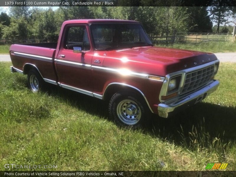 Candyapple Red / Black 1979 Ford F100 Custom Regular Cab