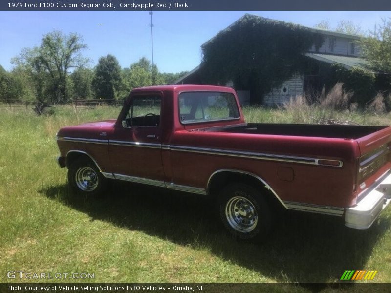 Candyapple Red / Black 1979 Ford F100 Custom Regular Cab