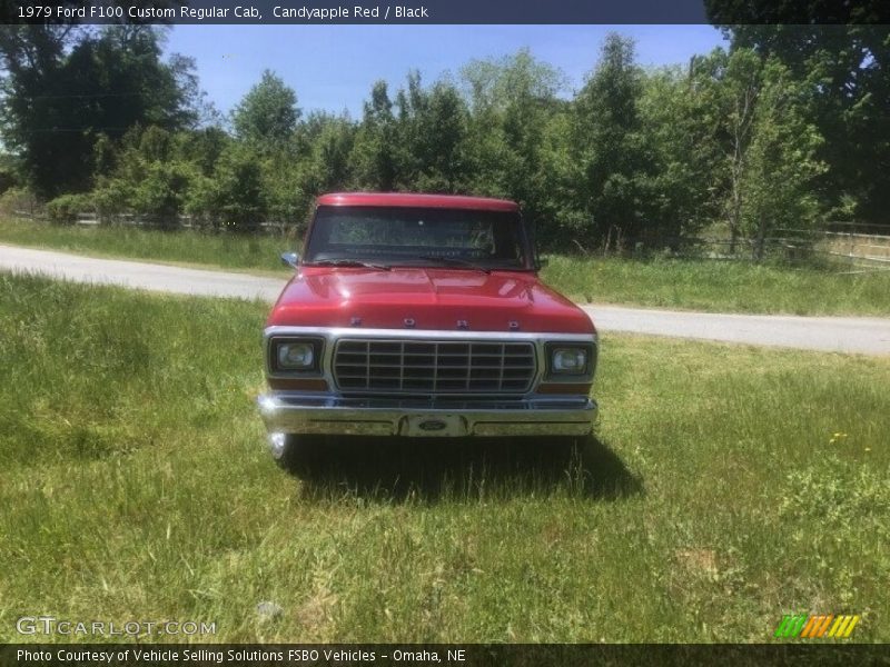 Candyapple Red / Black 1979 Ford F100 Custom Regular Cab