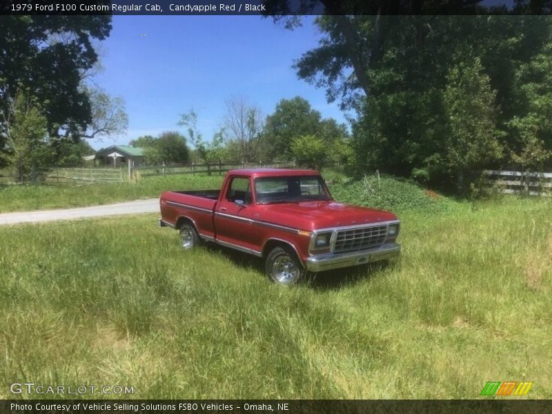 Candyapple Red / Black 1979 Ford F100 Custom Regular Cab