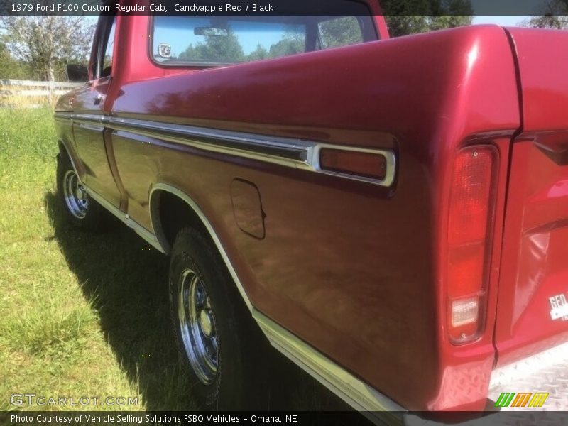 Candyapple Red / Black 1979 Ford F100 Custom Regular Cab