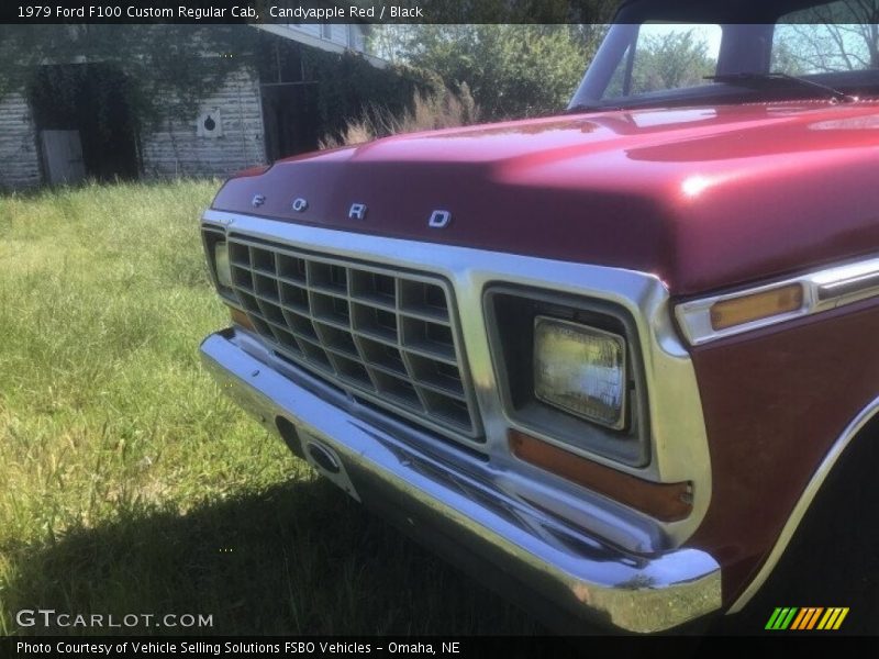 Candyapple Red / Black 1979 Ford F100 Custom Regular Cab