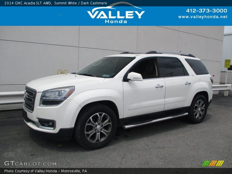 Summit White / Dark Cashmere 2014 GMC Acadia SLT AWD