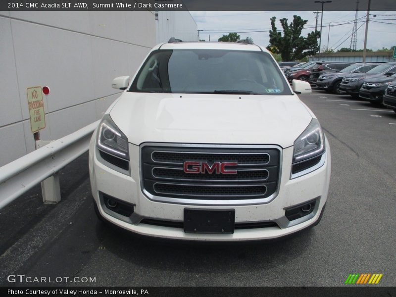 Summit White / Dark Cashmere 2014 GMC Acadia SLT AWD