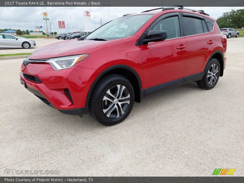 Barcelona Red Metallic / Black 2017 Toyota RAV4 LE