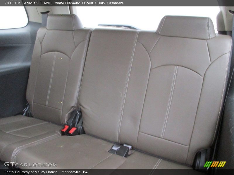 White Diamond Tricoat / Dark Cashmere 2015 GMC Acadia SLT AWD