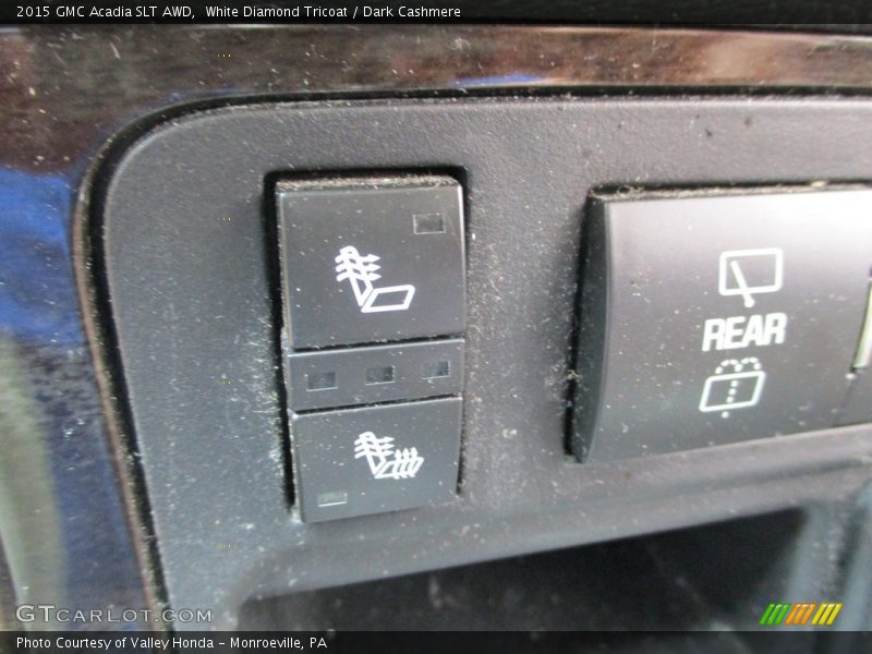 White Diamond Tricoat / Dark Cashmere 2015 GMC Acadia SLT AWD