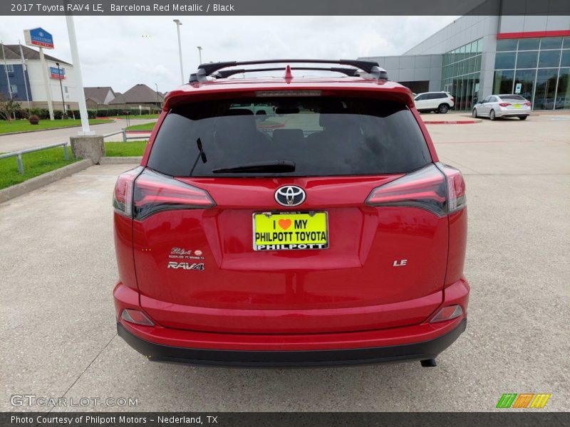 Barcelona Red Metallic / Black 2017 Toyota RAV4 LE