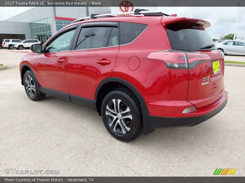Barcelona Red Metallic / Black 2017 Toyota RAV4 LE
