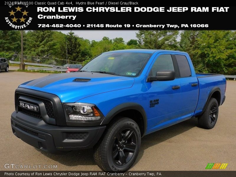 Hydro Blue Pearl / Diesel Gray/Black 2021 Ram 1500 Classic Quad Cab 4x4
