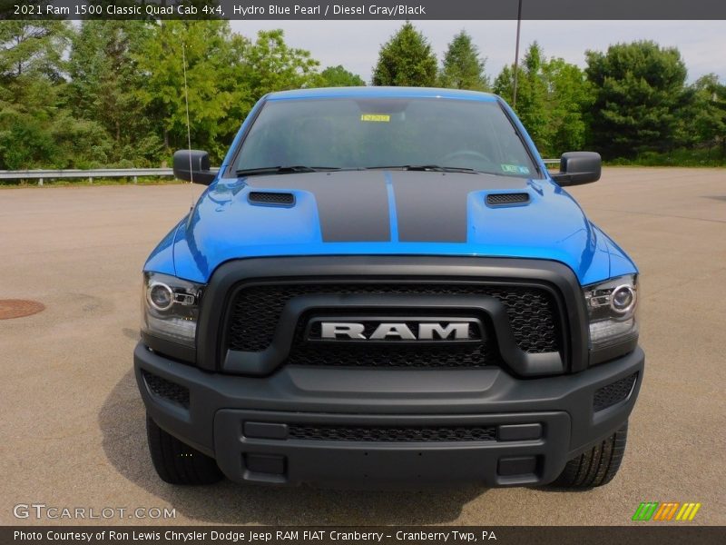 Hydro Blue Pearl / Diesel Gray/Black 2021 Ram 1500 Classic Quad Cab 4x4