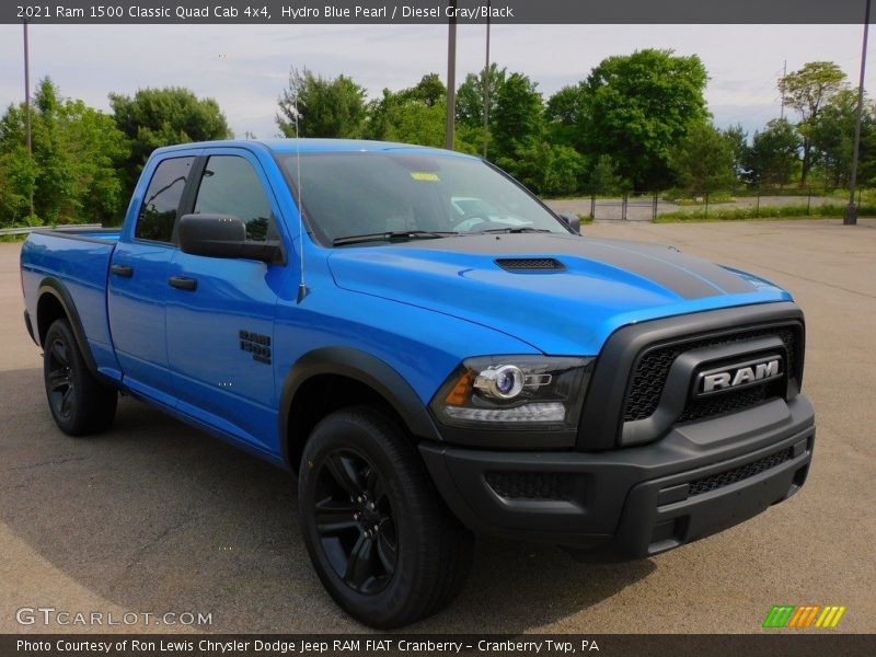 Hydro Blue Pearl / Diesel Gray/Black 2021 Ram 1500 Classic Quad Cab 4x4