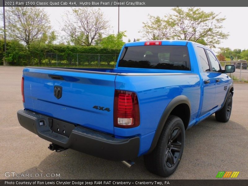 Hydro Blue Pearl / Diesel Gray/Black 2021 Ram 1500 Classic Quad Cab 4x4