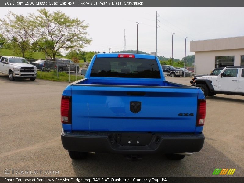 Hydro Blue Pearl / Diesel Gray/Black 2021 Ram 1500 Classic Quad Cab 4x4