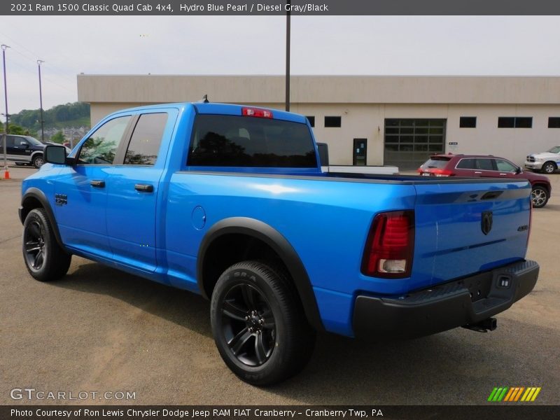 Hydro Blue Pearl / Diesel Gray/Black 2021 Ram 1500 Classic Quad Cab 4x4