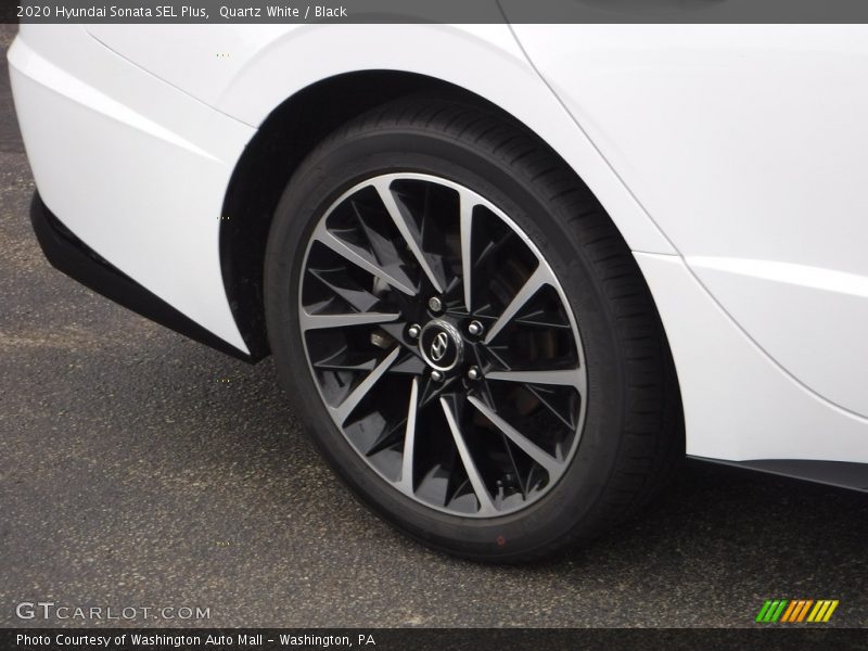 Quartz White / Black 2020 Hyundai Sonata SEL Plus