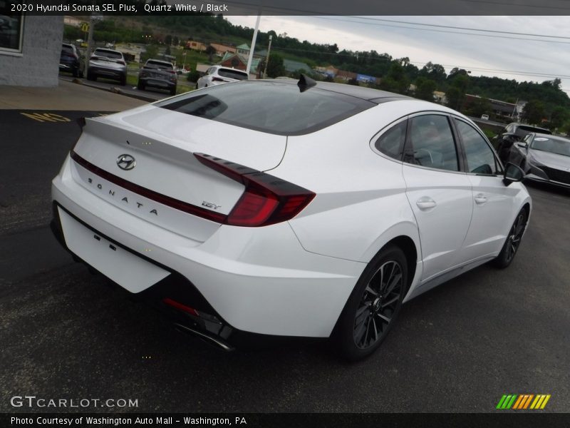 Quartz White / Black 2020 Hyundai Sonata SEL Plus
